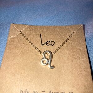 Leo Zodiac Necklace in Gold - Leo Pendant Necklace